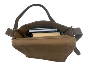 Inside of the Classic Shoulder bag, High-quality Canvas Interior, with enough room for two books