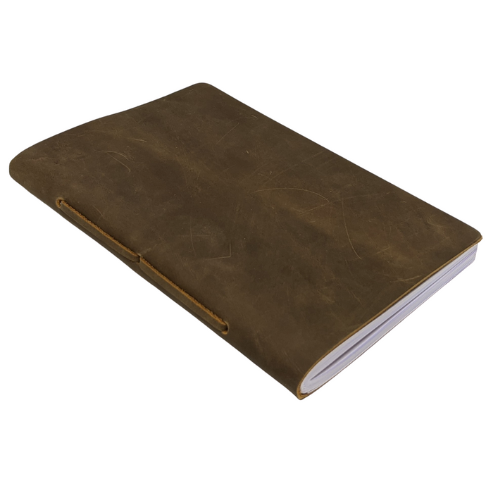 Lined A5 Leather Notebook (Rustic)