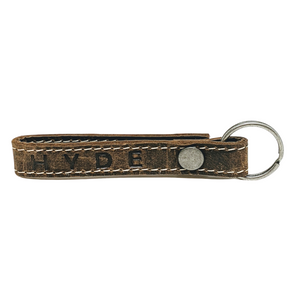 Full-Grain Leather Snap Keychain (3 shades)